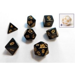 Sirius Dice: Solid Black, Gold Ink